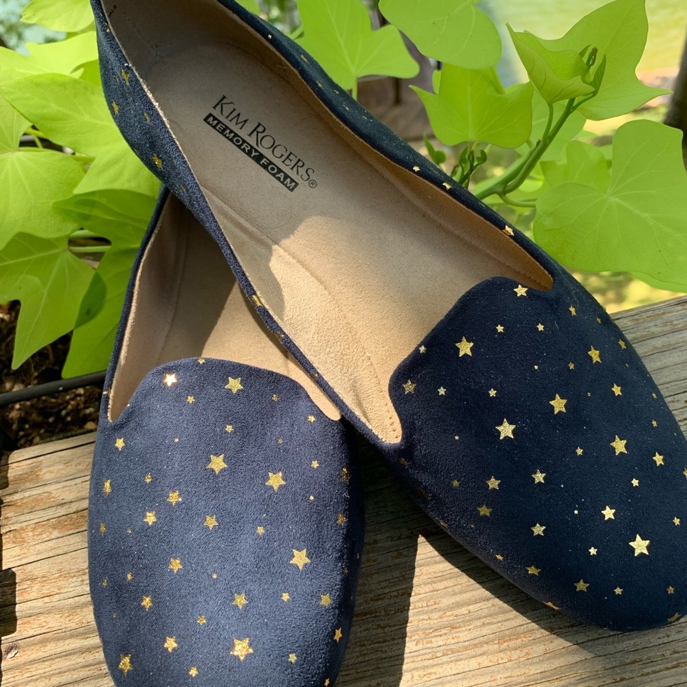 Kim Rogers Size 7 Navy Blue slip on Like New Womens
